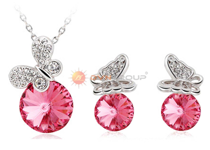 Rhodium Plated | Gemstone Pendant Sets